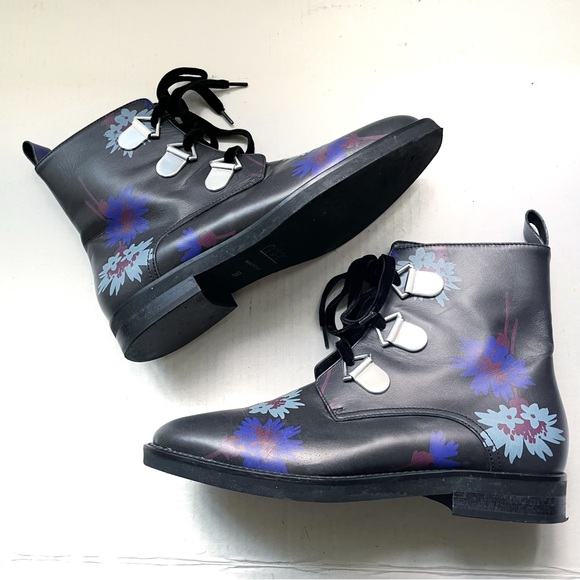 Tanya Taylor
X Coliac Floral Ankle Combat Boots with velvety shoelaces  size 39 - Picture 2 of 15